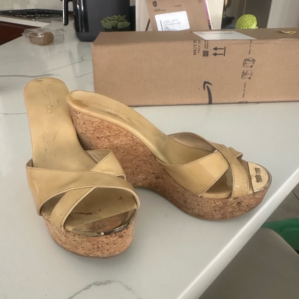 Jimmy Choo Cream Platform Shoes